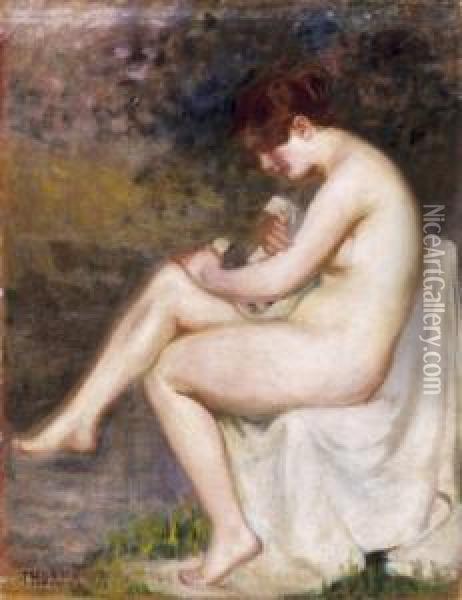 After Bath Oil Painting - Janos Thorma
