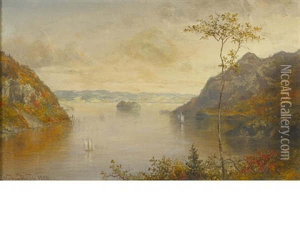 Lake Scene Oil Painting - Norton Bush