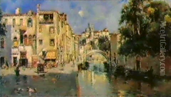 Vita Veneziana Oil Painting - Antonio Maria de Reyna Manescau