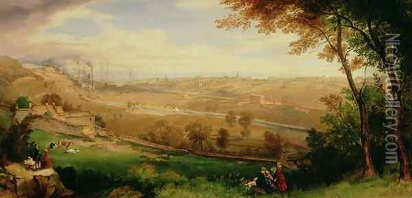 View of Bradford, 1849 Oil Painting - William Cowen