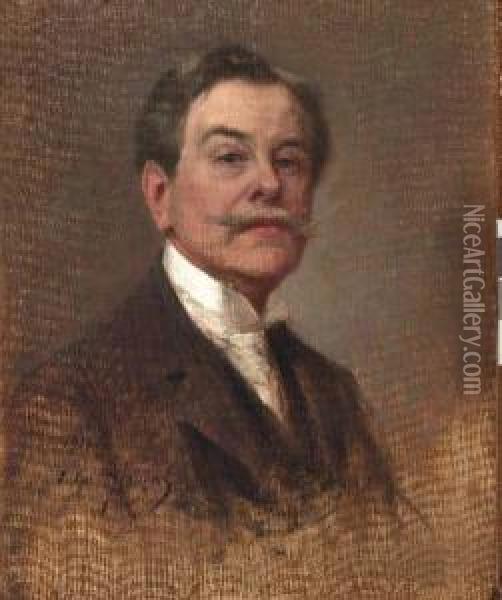 Portrait D'homme Oil Painting - Edouard Rosset-Granger
