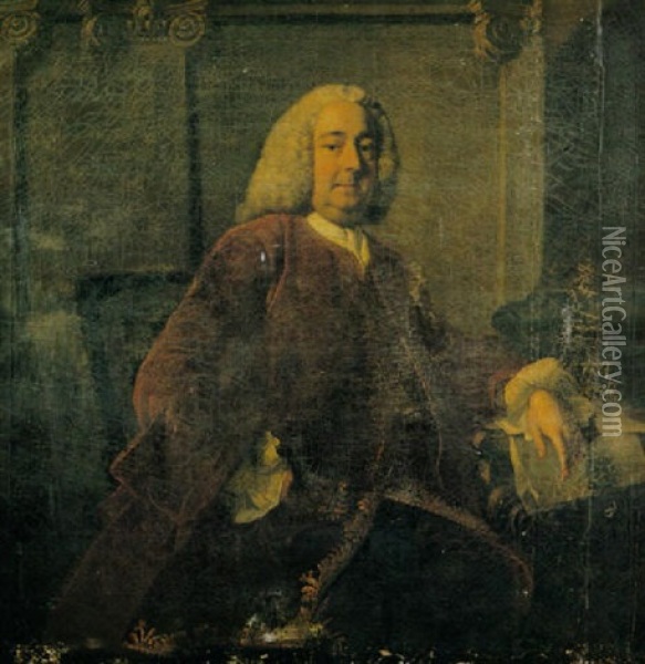 Portrait Of Joseph Gulston Of Ealing Grove, M.p. Oil Painting - Thomas Hudson