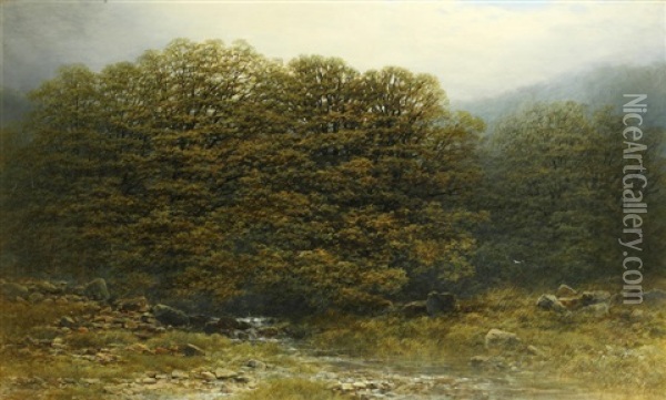 A Wooded Vale Oil Painting - Peter Deakin