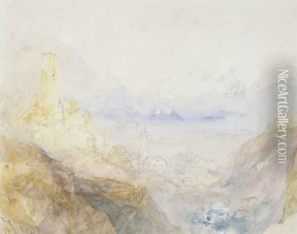 Hospenthal, Fall of St. Gothard, morning Oil Painting - Joseph Mallord William Turner
