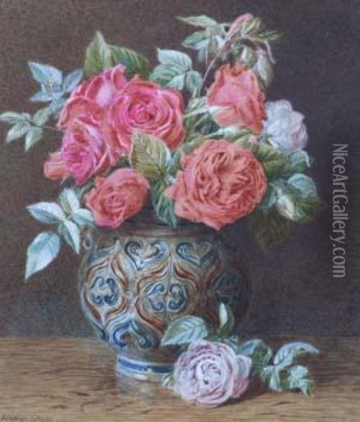 Roses Oil Painting - Marian Emma Chase