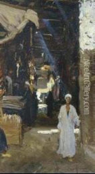 Cairo Oil Painting - Adolfo Scarselli