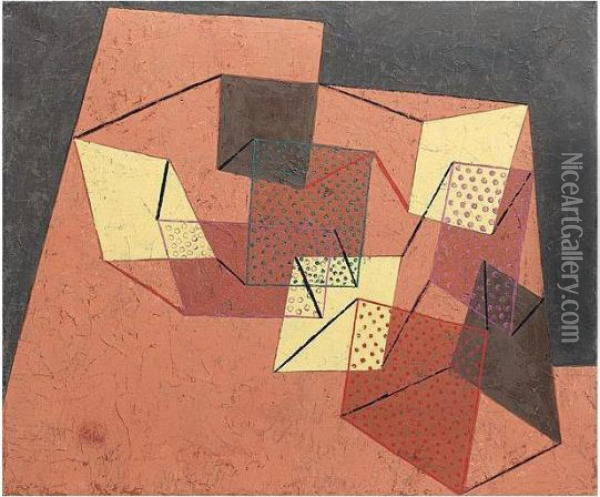 Verspannte Flachen (braced Surfaces) Oil Painting - Paul Klee