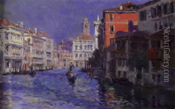 Venise Oil Painting - Ulpiano Checa Sanz