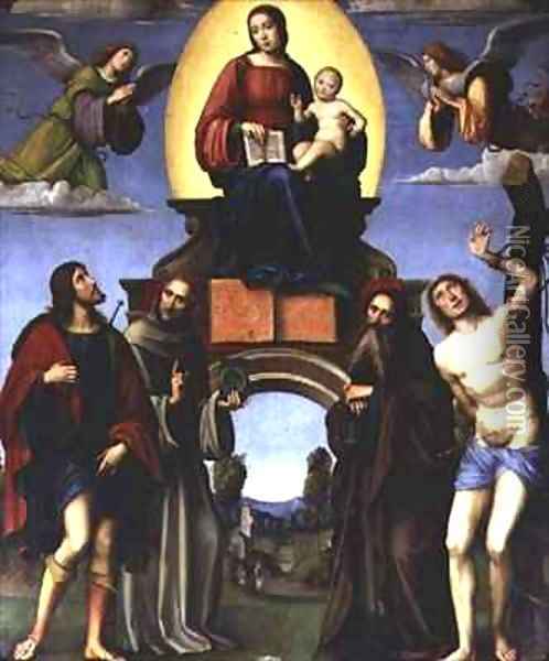 Madonna and Saints 2 Oil Painting - Francesco Francia