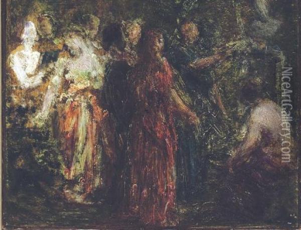 Homage To Schumann Oil Painting - Ignace Henri Jean Fantin-Latour