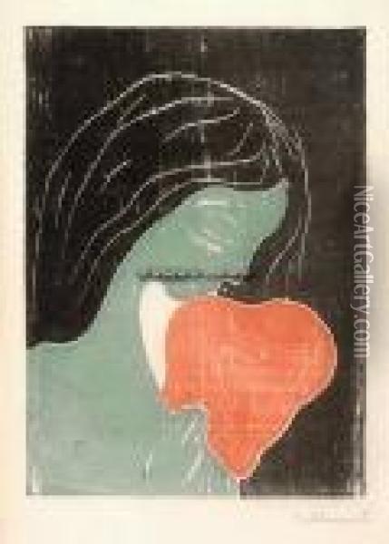 Hjertet Oil Painting - Edvard Munch