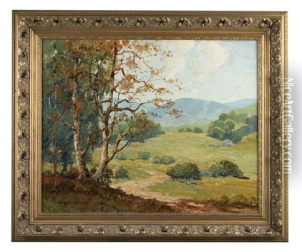 California Landscape With Trees Oil Painting - George Wallace Olson