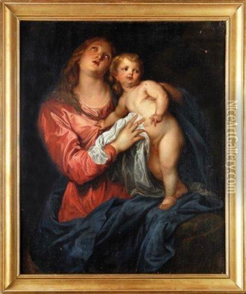 Vierge A L'enfant Oil Painting - Sir Anthony Van Dyck