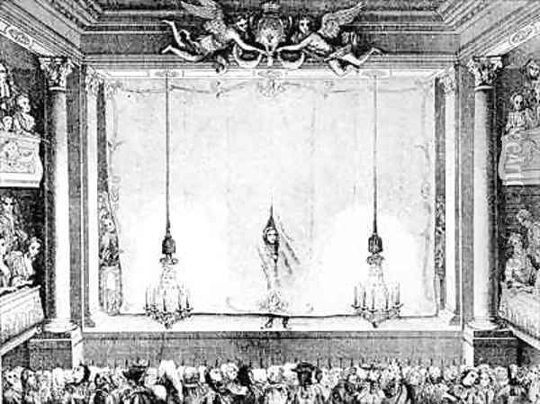 The Comedie Francaise during the Time of Moliere 1622-73 at the Palais Royal Auditorium Oil Painting - Coypel, Charles Antoine