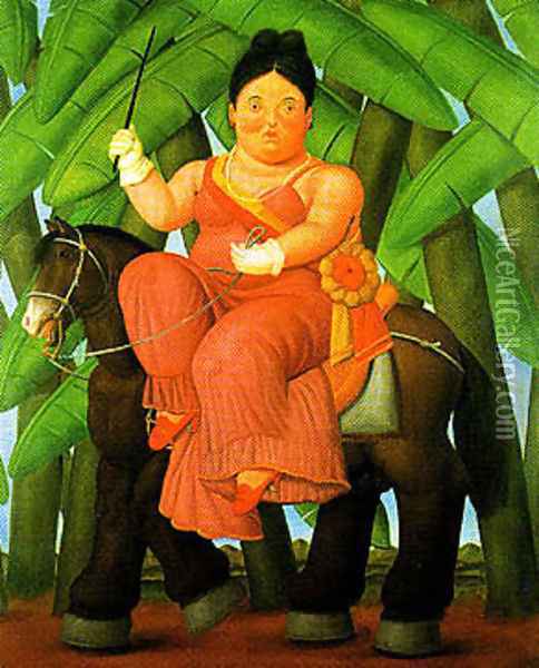 The First Lady Oil Painting - Fernando Botero