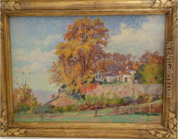 Paysage D'automne Oil Painting - Alfred Jean Foretay