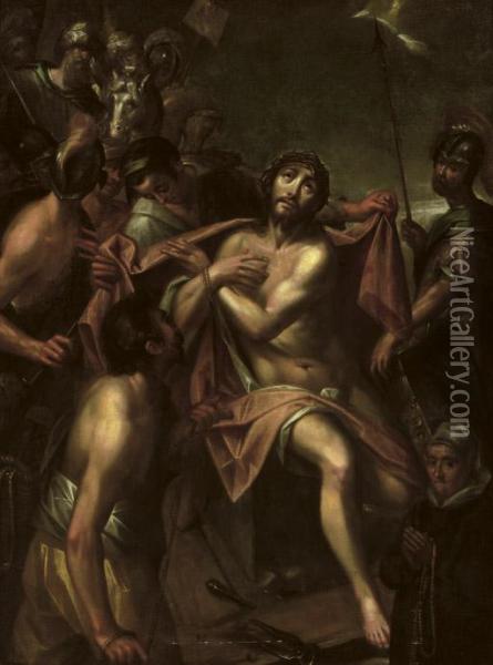 Christ Being Stripped Of His Garments Oil Painting - Hans Von Aachen