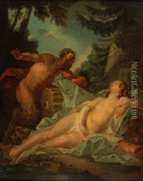 El Sueno De Antiope Oil Painting - Jean-Honore Fragonard