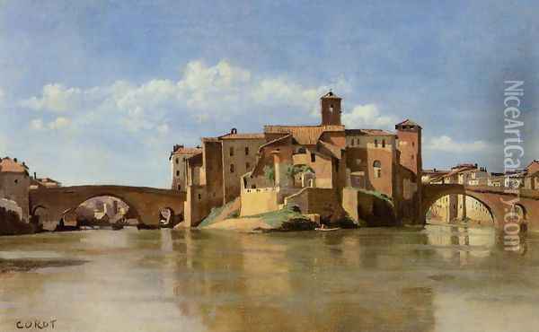 Rome - the Basilica of Constantine Oil Painting - Jean-Baptiste-Camille Corot