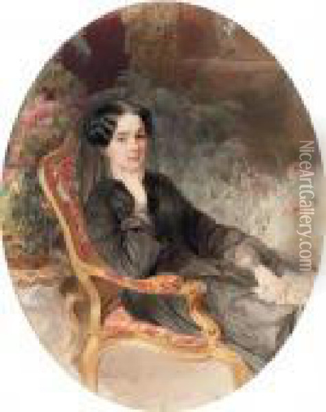 Portrait Of Countess Sophia Andreevna Shuvalov Oil Painting - Fritz Thaulow