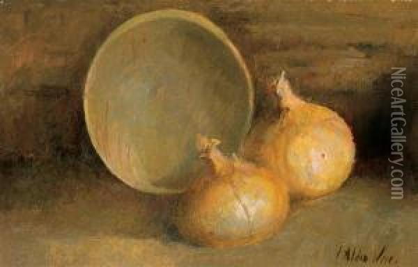 Still Life With Onions And Bowl Oil Painting - Julian Alden Weir