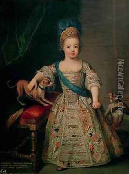 Louis XV 1710-74 as a child Oil Painting - Pierre Gobert