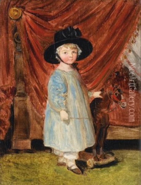 Enfant Au Cheval De Bois Oil Painting - Francois Pascal Simon Gerard