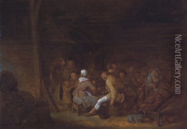 Bauern Im Wirtshaus Oil Painting - Bartholomeus Molenaer