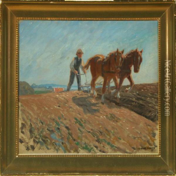 In The Field Oil Painting - Luplau Janssen