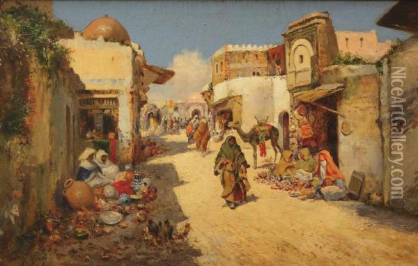 Marche Oriental Oil Painting - Joaquin Miro