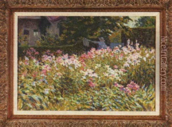 Flower Garden Oil Painting - Elmer Boyd Smith