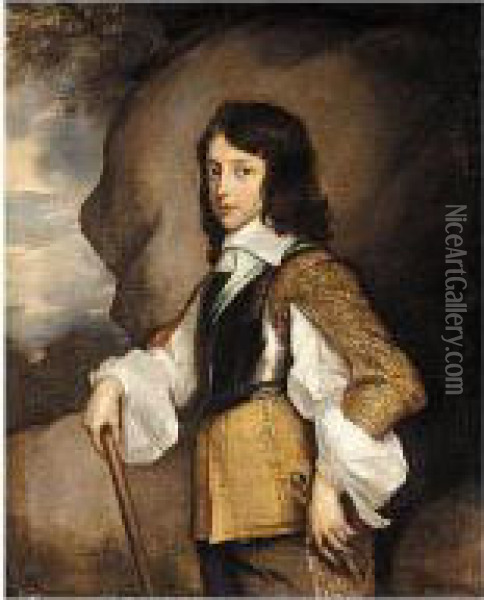 Portrait Of Henry Stuart, Duke Of Gloucester (1640-1660), When A Boy Oil Painting - Adriaen Hanneman