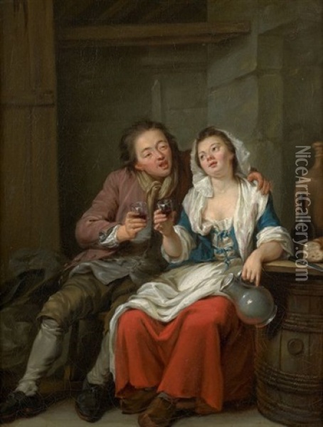 La Douce Ivresse Et Les Mefaits De L'ivresse Oil Painting - Jean-Baptiste Charpentier the Elder