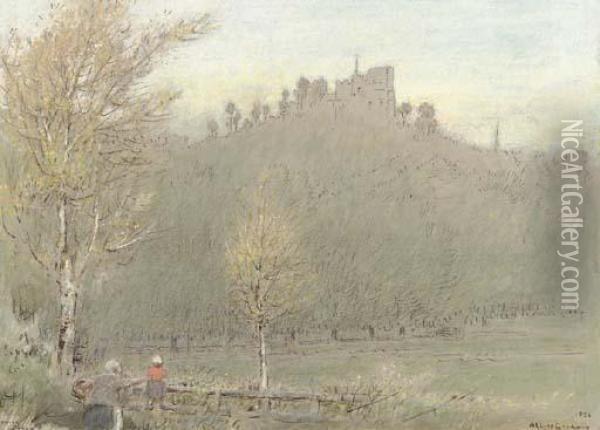 Lewes, Sussex Oil Painting - Albert Goodwin