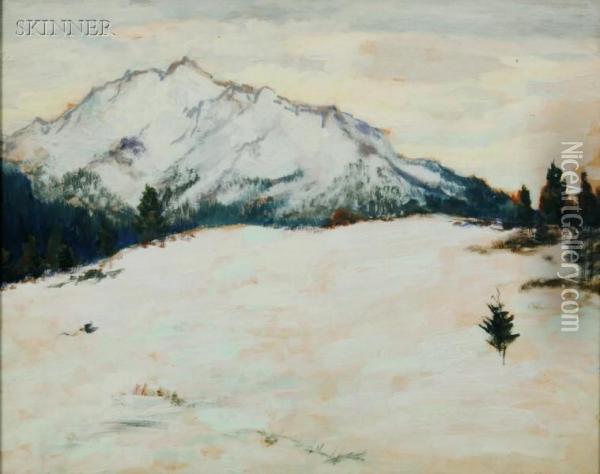Snow In The Mountain Oil Painting - Frank Simon Herrmann