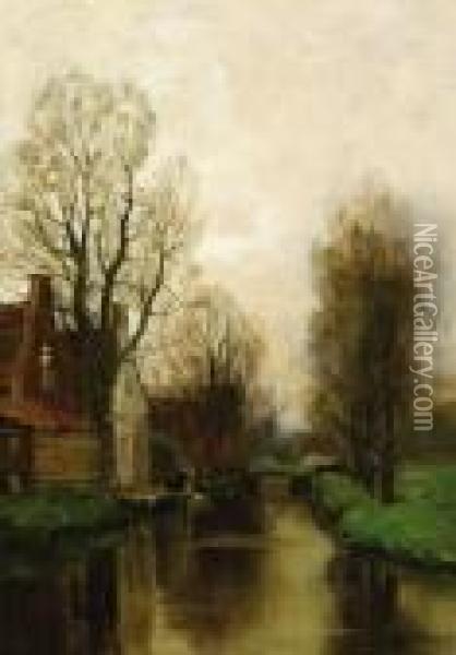 A Quiet Morning At Voorburg Oil Painting - Charles Paul Gruppe