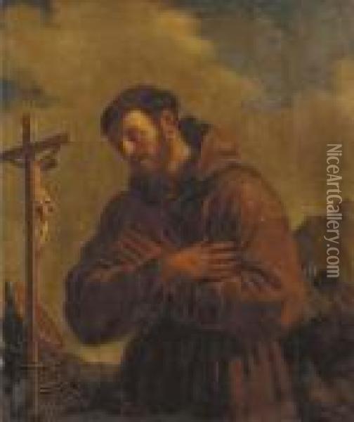 Saint Francis Of Assisi Oil Painting - Guercino