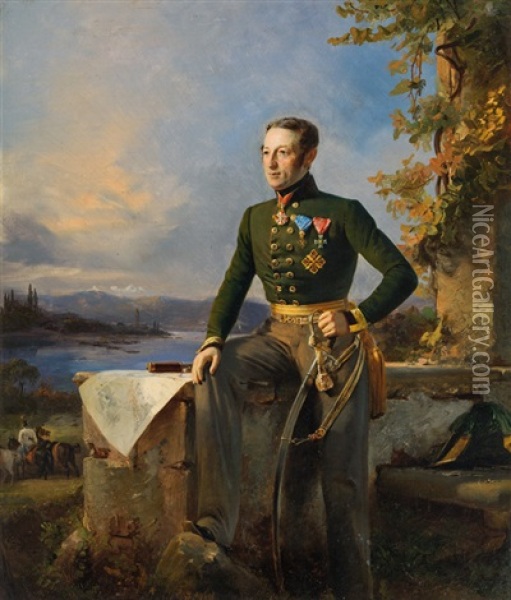 Probably Johann Graf Wratislaw Von Mitrowicz Oil Painting - Ignaz Umlauf