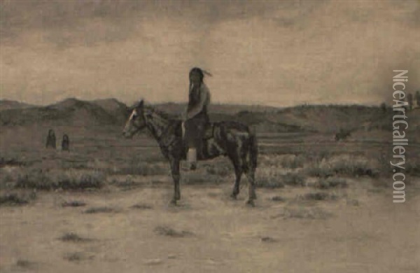 Squaw On Horseback Oil Painting - Charles Craig