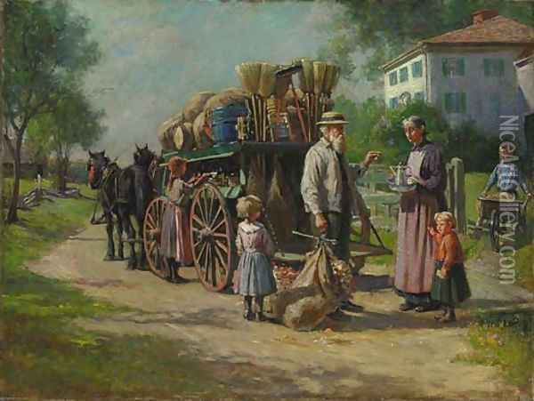 Yankee Peddler Oil Painting - Abbott Fuller Graves