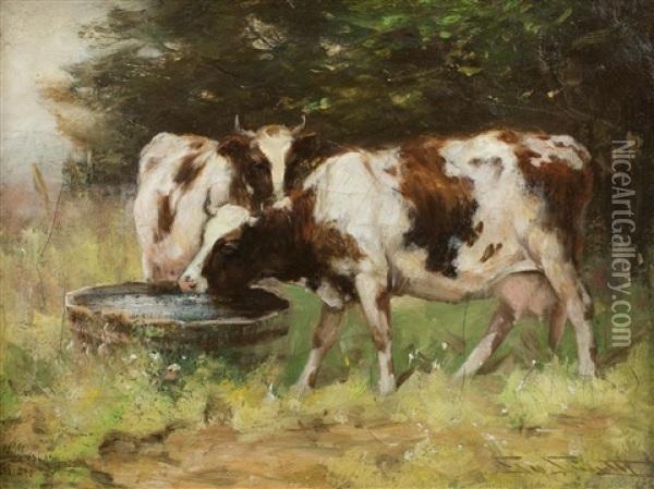 Cattle In Pasture Oil Painting - George Smith