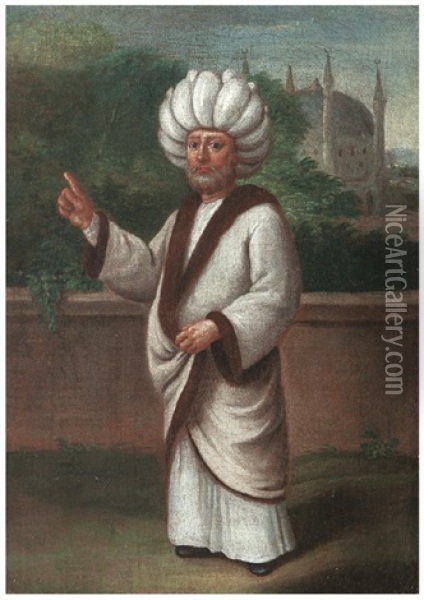 Seyh-ul Islam Oil Painting - Jean-Baptiste Vanmour