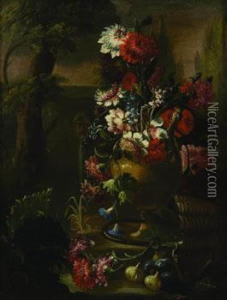 Vaso Con Fiori Oil Painting - Gasparo Lopez