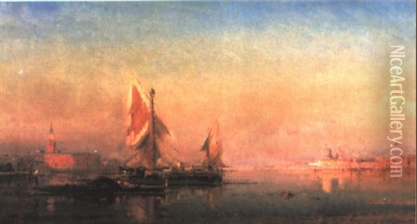 Il Bacino, Venice Oil Painting - Henri Duvieux