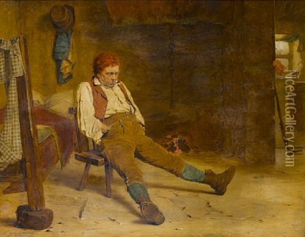 The Irishman: Oh, Once We Were Illigint People Oil Painting - John Watson Nicol