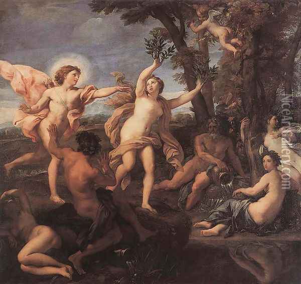 Apollo Chasing Daphne 1681 Oil Painting - Carlo Maratti