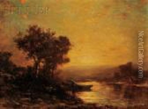 Sunset Landscape Oil Painting - George Herbert McCord