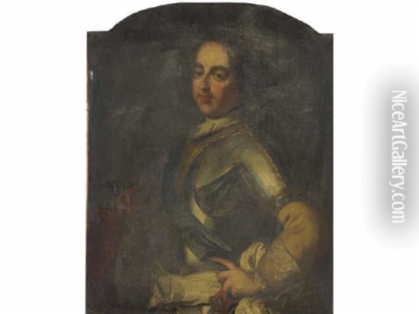 Portrait Du Roi Louis Xv (+ Portrait De La Reine Marie Leszczynska; Pair) Oil Painting - Jean-Baptiste van Loo