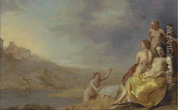 Diana And Actaeon Oil Painting - Dirck Van Der Lisse