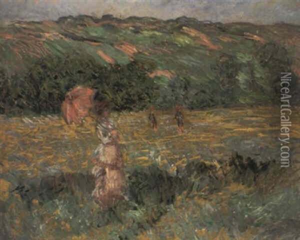 Prairie De Limetz Oil Painting - Claude Monet
